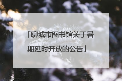 聊城市图书馆关于暑期延时开放的公告