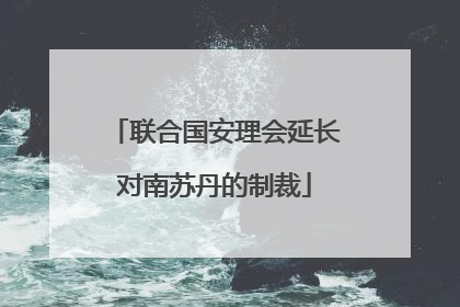 联合国安理会延长对南苏丹的制裁