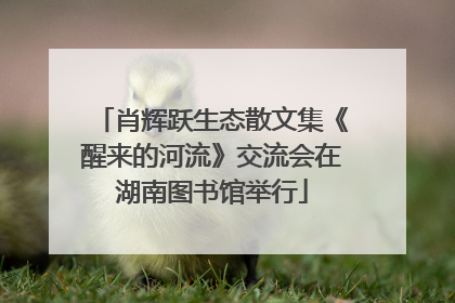 肖辉跃生态散文集《醒来的河流》交流会在湖南图书馆举行