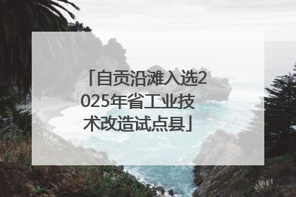 自贡沿滩入选2025年省工业技术改造试点县