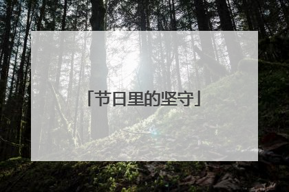 节日里的坚守