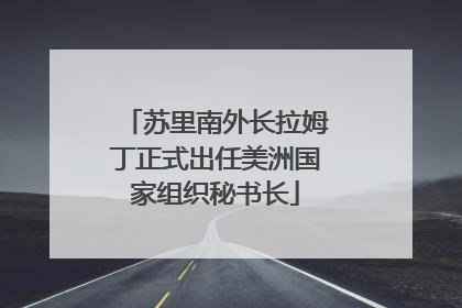 苏里南外长拉姆丁正式出任美洲国家组织秘书长