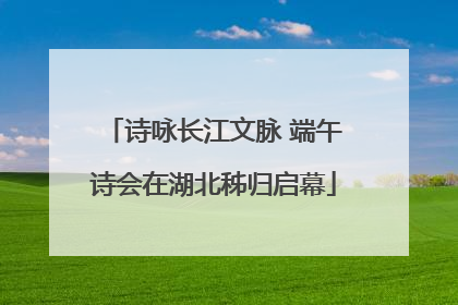 诗咏长江文脉 端午诗会在湖北秭归启幕