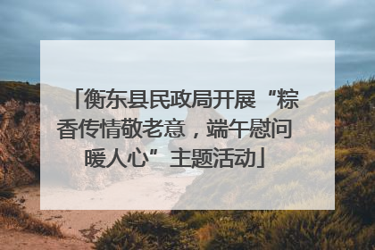 衡东县民政局开展“粽香传情敬老意，端午慰问暖人心”主题活动