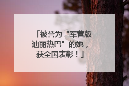 被誉为“军营版迪丽热巴”的她，获全国表彰！