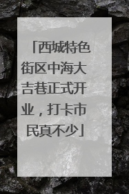 西城特色街区中海大吉巷正式开业，打卡市民真不少