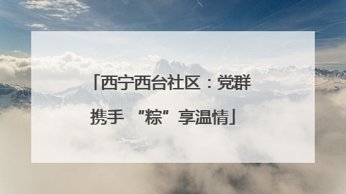 西宁西台社区：党群携手 “粽”享温情