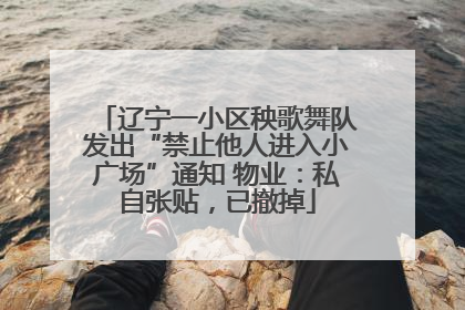 辽宁一小区秧歌舞队发出“禁止他人进入小广场”通知 物业：私自张贴，已撤掉