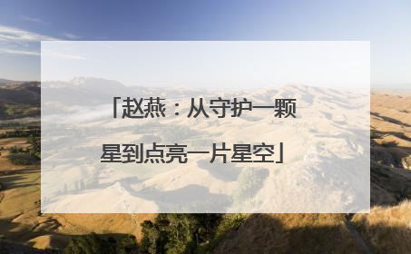 赵燕：从守护一颗星到点亮一片星空