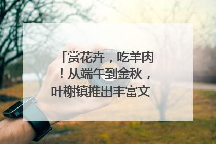 赏花卉，吃羊肉！从端午到金秋，叶榭镇推出丰富文旅活动邀您爽玩