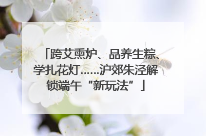 跨艾熏炉、品养生粽、学扎花灯……沪郊朱泾解锁端午“新玩法”
