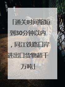 通关时间缩短到30分钟以内，同江铁路口岸进出口货物超千万吨