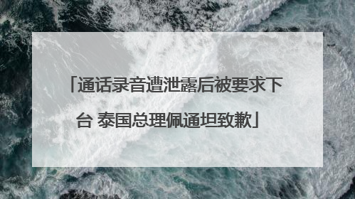 通话录音遭泄露后被要求下台 泰国总理佩通坦致歉