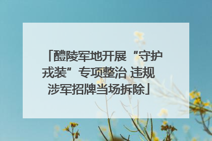 醴陵军地开展“守护戎装”专项整治 违规涉军招牌当场拆除