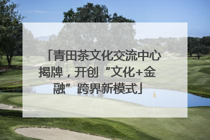 青田茶文化交流中心揭牌，开创“文化+金融”跨界新模式