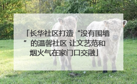 长华社区打造“没有围墙”的温馨社区 让文艺范和烟火气在家门口交融