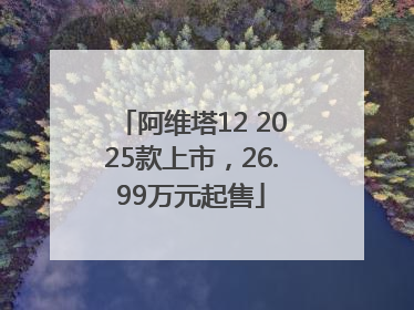 阿维塔12 2025款上市，26.99万元起售