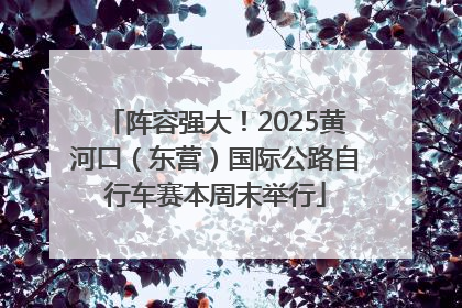 阵容强大！2025黄河口（东营）国际公路自行车赛本周末举行