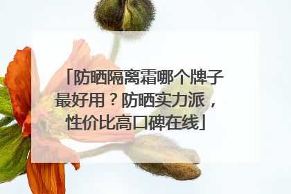 防晒隔离霜哪个牌子最好用？防晒实力派，性价比高口碑在线