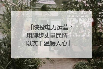 陕投电力运营：用脚步丈量民情 以实干温暖人心