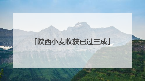 陕西小麦收获已过三成