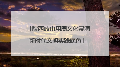 陕西岐山用周文化浸润新时代文明实践底色