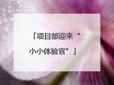 项目部迎来“小小体验官”