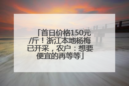 首日价格150元/斤！浙江本地杨梅已开采，农户：想要便宜的再等等