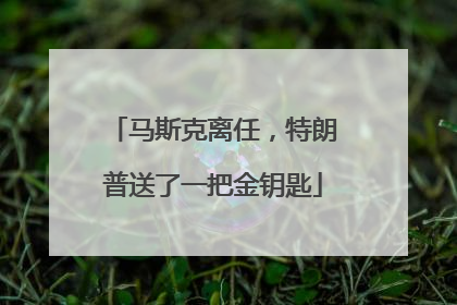 马斯克离任，特朗普送了一把金钥匙