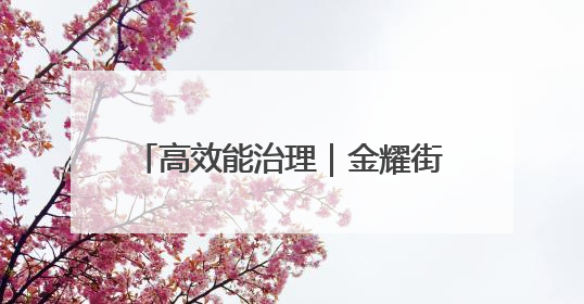 高效能治理｜金耀街道：“网格+”模式打造基层治理新样板