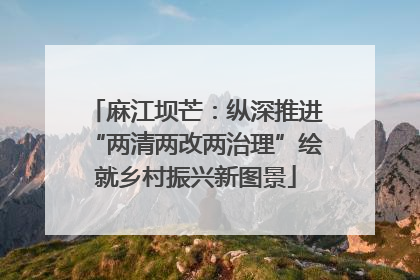 麻江坝芒：纵深推进“两清两改两治理”绘就乡村振兴新图景