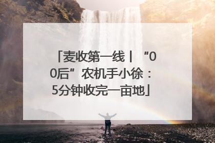 麦收第一线丨“00后”农机手小徐：5分钟收完一亩地