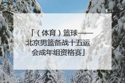 （体育）篮球——北京男篮备战十五运会成年组资格赛