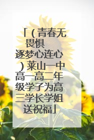 （青春无畏惧   逐梦心连心）莱山一中高一高二年级学子为高三学长学姐送祝福
