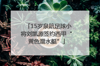 15岁泉籍足球小将刘凯源签约西甲“黄色潜水艇”
