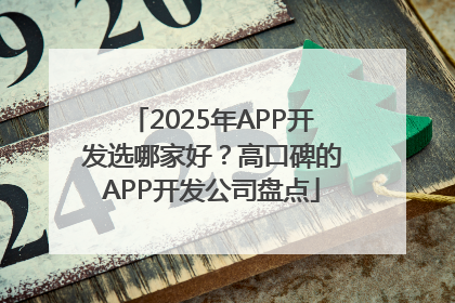 2025年APP开发选哪家好？高口碑的APP开发公司盘点