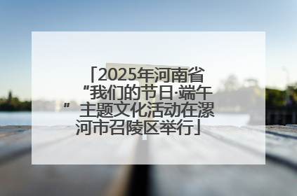 2025年河南省“我们的节日·端午”主题文化活动在漯河市召陵区举行