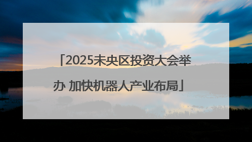 2025未央区投资大会举办 加快机器人产业布局