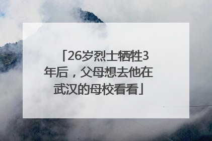 26岁烈士牺牲3年后，父母想去他在武汉的母校看看