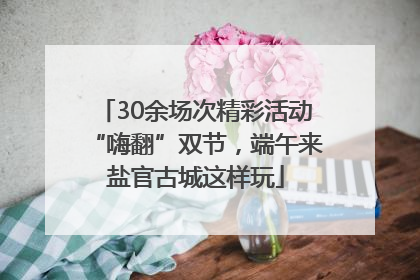 30余场次精彩活动“嗨翻”双节，端午来盐官古城这样玩