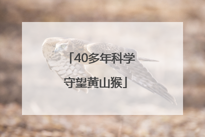 40多年科学守望黄山猴