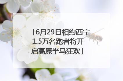 6月29日相约西宁 1.5万名跑者将开启高原半马狂欢