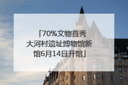 70%文物首秀 大河村遗址博物馆新馆6月14日开馆