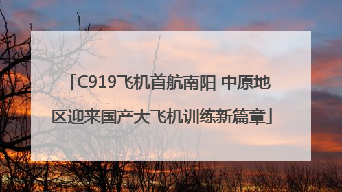 C919飞机首航南阳 中原地区迎来国产大飞机训练新篇章
